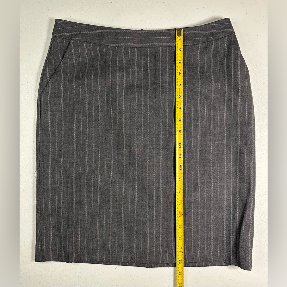 Banana Republic Gray Wool Pencil Skirt Size 6 Lined Lycra Spandex - Picture 2 of 6